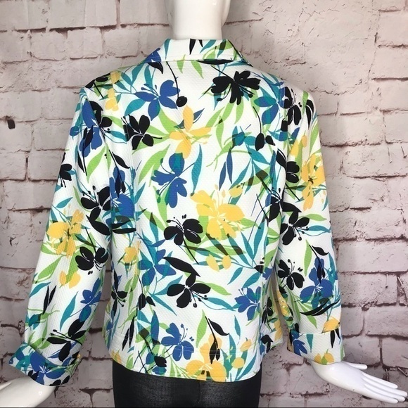 REQUIREMENTS jacket Floral design lightweight Size 10 - Picture 8 of 12